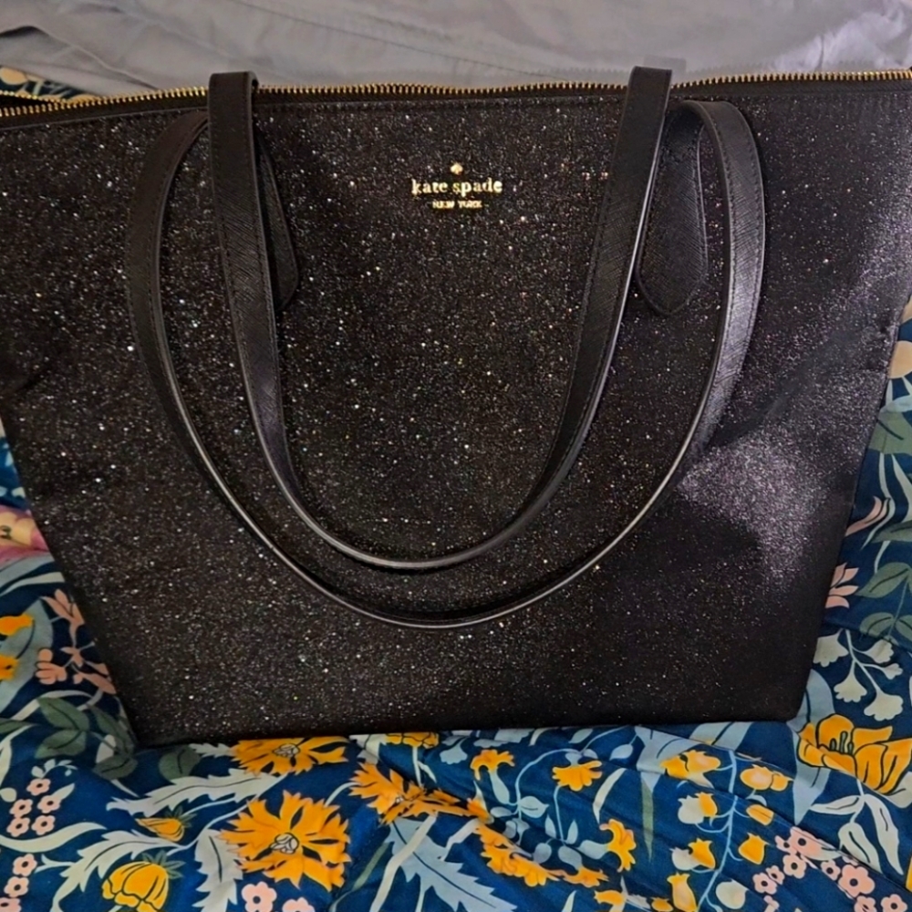 Kate Spade Black Sparkle Tote